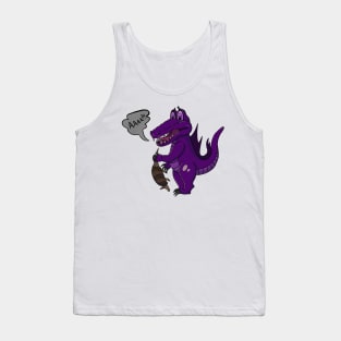 Cute Funny Purple Crocodile With Armadillo Tank Top